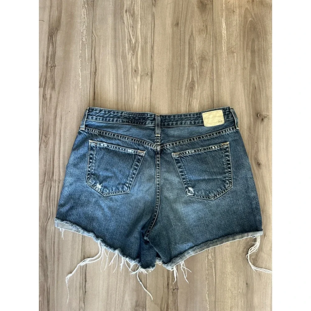 AG Adriano Goldschmied‎ The Alex Vintage Boyfriend Cut Off Shorts Womens 34 Blue